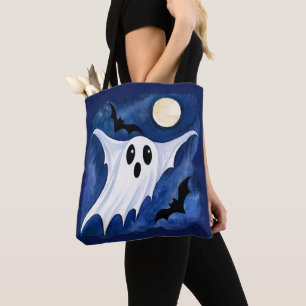 Tote Bag Petit Fantôme Effrayant - Halloween 7 - Amusement 