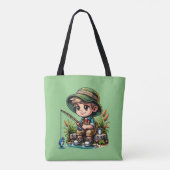 Tote Bag Petit Garçon Pêche personnalisée (Dos)
