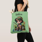Tote Bag Petit Garçon Pêche personnalisée (De près)
