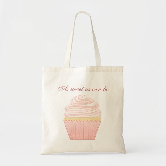 Tote Bag Petit gâteau élégant rose doux (Devant)