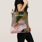 Tote Bag Petit Grasshopper Sur Fleur Azalea Personnalisé (De près)