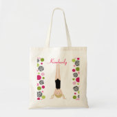 Tote Bag Petit gymnaste en rose et vert (Devant)