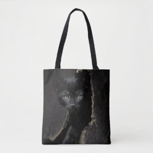 Tote Bag Petit Kitty noir