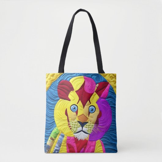 Tote Bag Petit Lion Cub Quilt Comme Design (Devant)