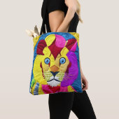 Tote Bag Petit Lion Cub Quilt Comme Design (De près)