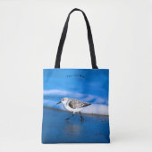 Tote Bag Petit Oiseau De Sable Par Mer (Devant)