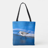 Tote Bag Petit Oiseau De Sable Par Mer (Dos)