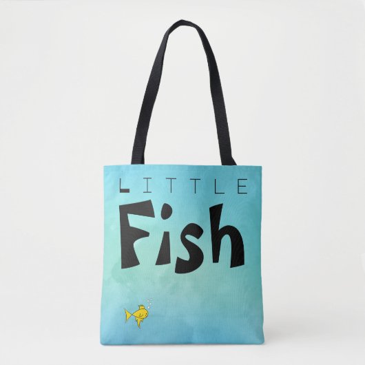 Tote Bag Petit Poisson Gros Poisson Drôle (Devant)