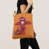 Tote Bag Petit vampire d'Halloween avec chaton (De près)