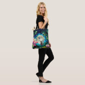 Tote Bag Petit vitrail de fée avec libellule (Sur le modèle)
