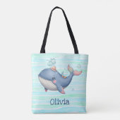 Tote Bag Petite baleine mignonne et irrégulière (Dos)