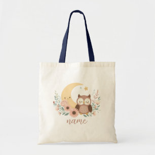 Tote Bag Petite chouette avec lune
