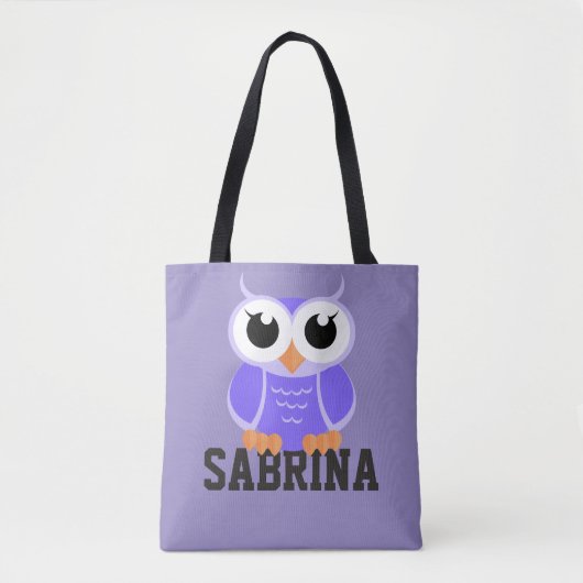 Tote Bag "Petite chouette pourpre" (Devant)
