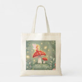 Tote Bag Petite fée perchée sur le champignon et brillante (Dos)