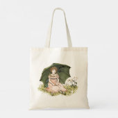 Tote Bag Petite fille aime ça les champs d'été (Dos)