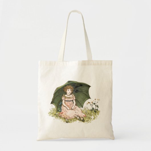 Tote Bag Petite fille aime ça les champs d'été (Devant)