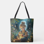 Tote Bag Petite Fille Avec Des Bugs Éclair (Dos)