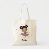 Tote Bag Petite fille Dancing Ballerina avec vaches, Or Ros (Devant)