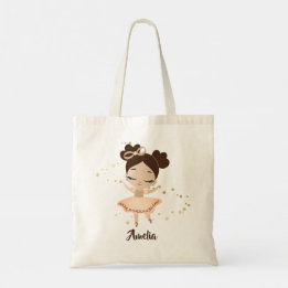Tote Bag Petite fille Danser Ballerina avec / Bow, Étincell