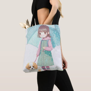 Tote Bag Petite fille jour de pluie