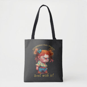 Tote Bag Petite Fille Têtu Devoir Avec Elle Mignonne Adorab