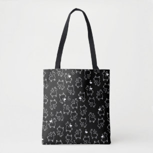 Tote Bag Petite folie de silhouette de lama
