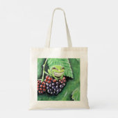 Tote Bag Petite grenouille d'arbre sur une peinture de Blac (Dos)