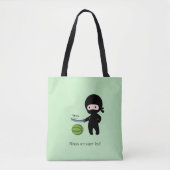 Tote Bag Petite pastèque Ninja Coupe 2 Côtés Vert (Devant)