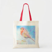 Tote Bag Petite peinture à l'aquarelle Robin (Devant)