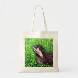 Tote Bag Petite peinture de loutre de rivière