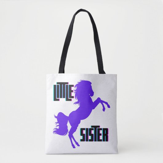 Tote Bag Petite soeur Pony pourpre (Devant)
