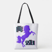 Tote Bag Petite soeur Pony pourpre (Dos)