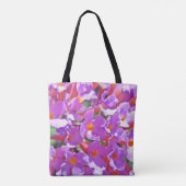 Tote Bag Petites fleurs mignonnes pourpres bougie parfumée (Dos)