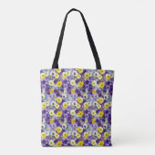 Tote Bag Petites panneaux violets et jaunes (Dos)