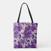 Tote Bag Petites Pansies pourpres (Dos)