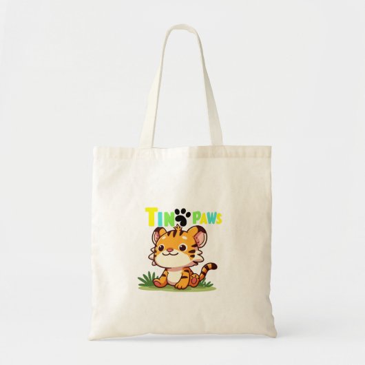 Tote Bag Petites pattes, Big Roar (Devant)