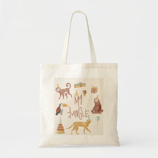 Tote Bag Petits animaux de la jungle (Devant)