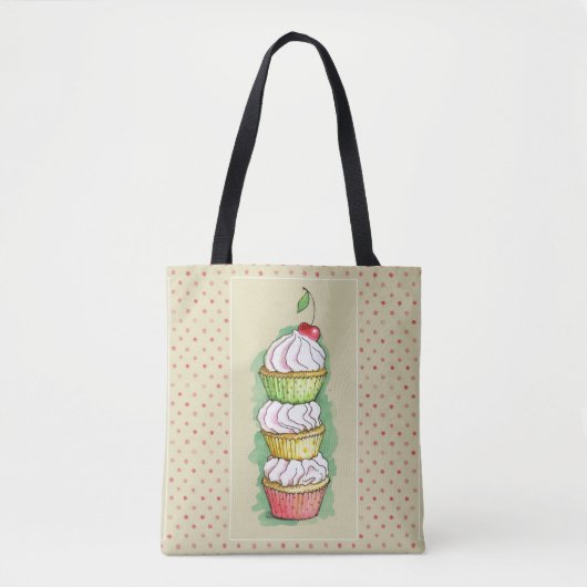 Tote Bag Petits gâteaux d'aquarelle. Illustration de (Devant)