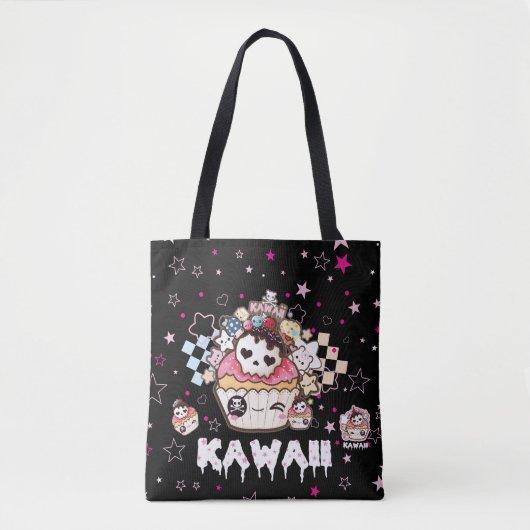 Tote Bag Petits gâteaux de crâne de Kawaii (Devant)