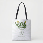 Tote Bag Petits pois verts et Tinis Fête d'anniversaire Mar (Devant)