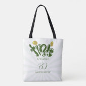 Tote Bag Petits pois verts et Tinis Fête d'anniversaire Mar (Dos)
