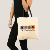 Tote Bag Petits t-shirts et cadeaux Amoureux de les chiens (Devant (produit))