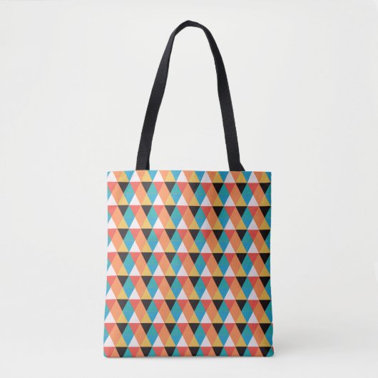 Tote Bag Petits triangles multicolores (Devant)