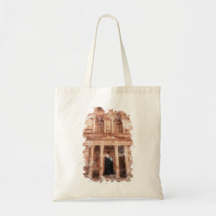 Tote Bag Petra Jordan Watercolor Art