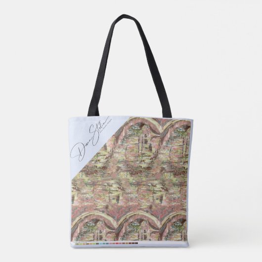 Tote Bag Pétrole Impression Paysage Artwork Coton (Dos)