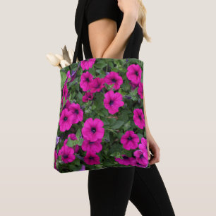 Tote Bag Pétunias rose vif