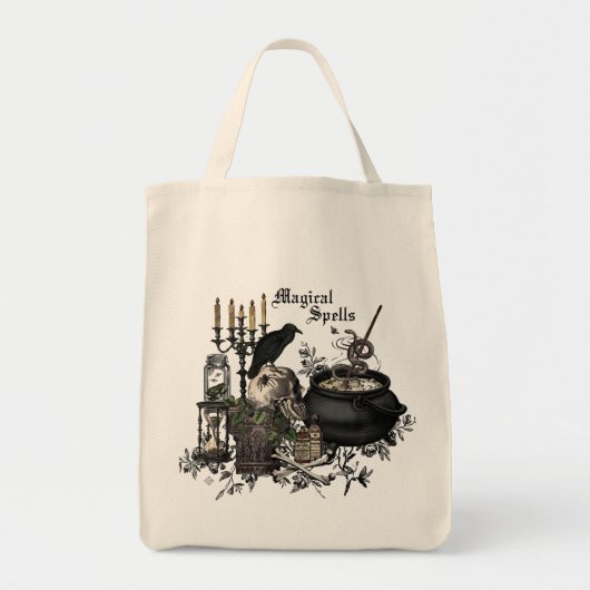 Tote Bag PEU DE TÉMOINS vintages D'Halloween (Devant)
