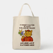 Tote Bag peu importe qu'un chat soit noir ou jaune, (Dos)