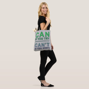 Tote Bag "Peut-on essayer" citation motivante