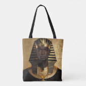 Tote Bag Pharaoh Energy — Roi Ancien Africain Art Moderne (Dos)